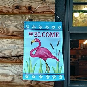 Pink Flamingo Welcome sign!  Fun and attractive!